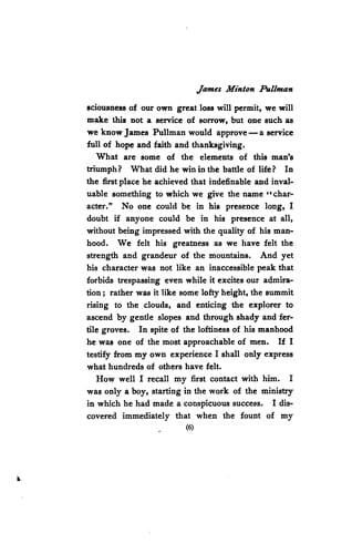 Tapa de Memory Book: Rev. James Minton Pullman