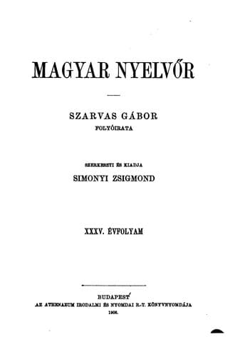Tapa de Magyar nyelvör
