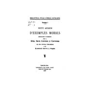 Tapa de Petit aplech d'exemples morals, recullits y cotejats per la srta. Sara ...
