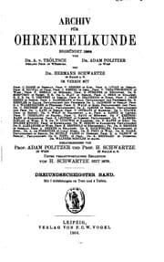 Tapa de Archiv für Ohrenheilkunde