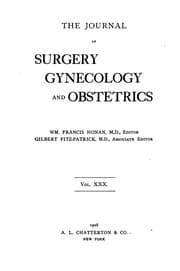 Tapa de The Journal of Surgery, Gynecology and Obstetrics