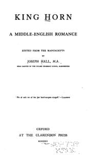 Tapa de King Horn: A Middle-English Romance