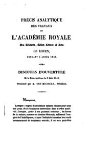 Tapa de precis analytique des travaux de l'academie royale des sciences, belles-lettres et arts de rouen ...
