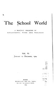 Tapa de The School World: A Monthly Magazine of Educational Work and Progress