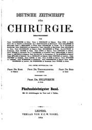 Tapa de Deutsche Zeitschrift für Chirurgie
