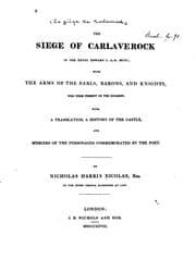 Tapa de The siege of Carlaverock in the xxviii Edward I. A. D. MCCC