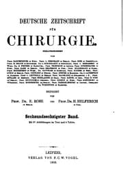 Tapa de Deutsche Zeitschrift für Chirurgie