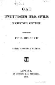 Tapa de Institutionum iuris civilis commentarii quattuor