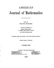 Tapa de American Journal of Mathematics