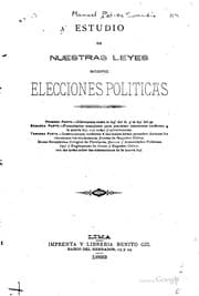 Tapa de Estudio de nuestras leyes sobre elecciones políticas ...