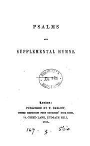 Tapa de Psalms and supplemental hymns. (United Methodist Free Churches).