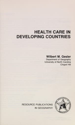 Tapa de Health care in developing countries