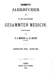 Tapa de Schmidt's Jahrbücher der in- und ausländischen gesammten Medizin