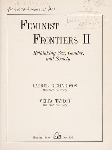 Tapa de Feminist frontiers II