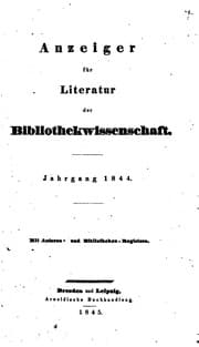 Tapa de Neuer Anzeiger für Bibliographie und Bibliothekwissenschaft