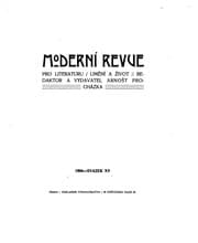 Tapa de Moderní revue pro literaturu, umění a život