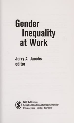 Tapa de Gender inequality at work