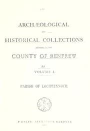 Tapa de Archaeological and historical collections relating to the county of Renfrew