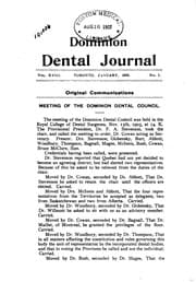Tapa de Dominion Dental Journal
