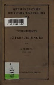 Tapa de Ostwald's Klassiker der exakten Wissenschaften. no. 8, 1889