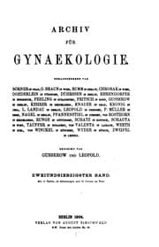 Tapa de Archiv fuer gynaekologie