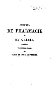 Tapa de Journal de pharmacie et de chimie. Series 3