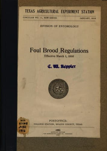 Tapa de Foul brood regulations