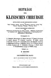 Tapa de Beitraege zur klinischen chirurgie