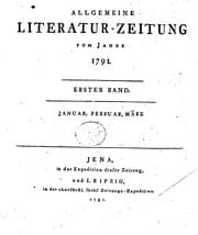 Tapa de Allgemeine Literatur-zeitung