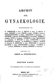 Tapa de Archiv fuer gynaekologie