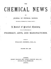 Tapa de The Chemical News and Journal of Industrial Science