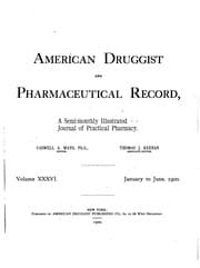 Tapa de American Druggist and Pharmaceutical Record