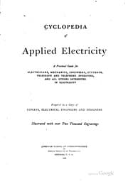 Tapa de Cyclopedia of applied electricity