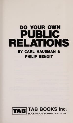 Tapa de Do your own public relations