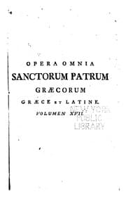 Tapa de Opera omnia sanctorum patrum graecorum: graece et latine