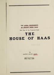 Tapa de The lineal descendants of Johann Georg Haas