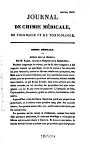 Tapa de Journal de chimie medicale, de pharmacie, de toxicologie. Series 3
