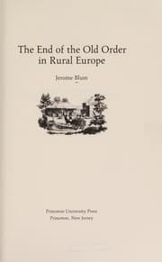 Tapa de The end of the old order in rural Europe