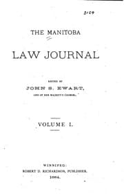 Tapa de The Manitoba Law Journal