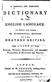 Tapa de A General and Complete Dictionary of the English Language: To which are ...