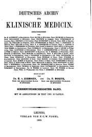 Tapa de Deutsches archiv fuer klinische medizin