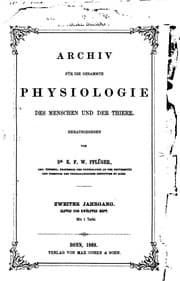 Tapa de Archiv fuer die gesamte physiologie des menschen und der tiere