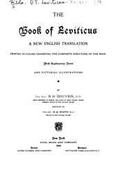 Tapa de The Book of Leviticus: A New English Translation, Printed in Colors Exhibiting the Composite ...
