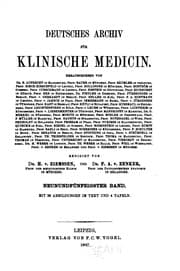 Tapa de Deutsches archiv fuer klinische medizin