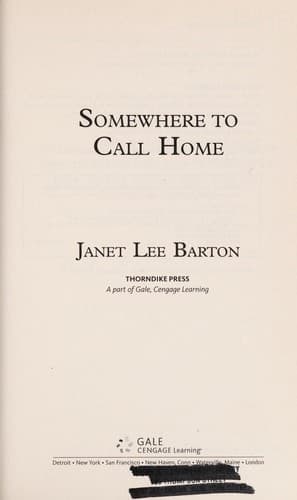 Tapa de Somewhere to call home