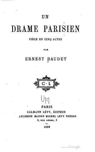 Tapa de Un drame parisien