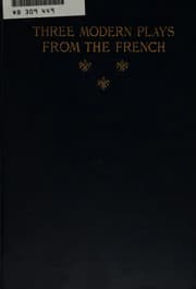 Tapa de Three modern plays from the French