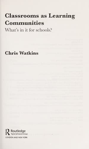 Tapa de Classrooms as learning communities