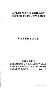 Tapa de Thesaurus of English words & phrases