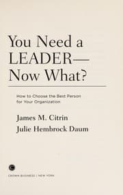 Tapa de You need a leader--now what?
